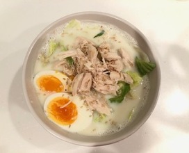 《超簡単》お鍋ぶっ込みシラタキ豆乳ラーメン！