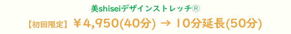 美shiseiデザインストレッチ🄬￥4,950（40分）